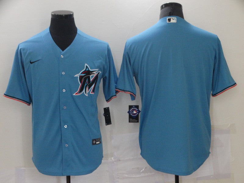 Men's Miami Marlins Blue Alternate Blank Jersey