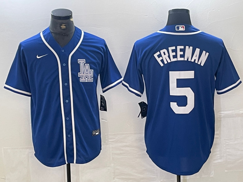 Men's Los Angeles Dodgers Freddie Freeman #5 Blue Limited Jersey
