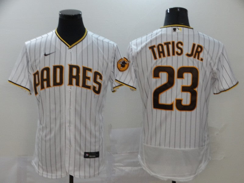 Men's San Diego Padres #23 Fernando Tatis Jr. White Stitched Jersey