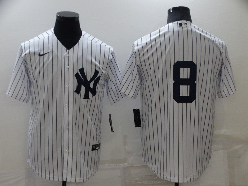 Men's New York Yankees Yogi Berra #8 White Name Jersey