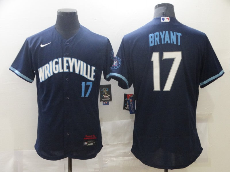 Men's Chicago Cubs Kris Bryant #17 Navy Baseball Jersey