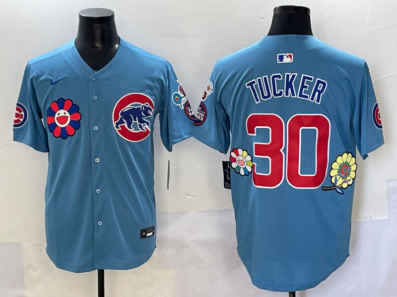 Men's Chicago Cubs Kyle Tucker #30 Light Blue Limited Jersey
