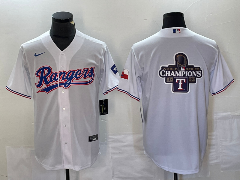 Men's Texas Rangers White Home Jersey