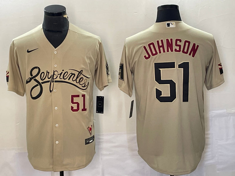 Men's Arizona Diamondbacks Randy Johnson #51 Sand City Connect Jersey