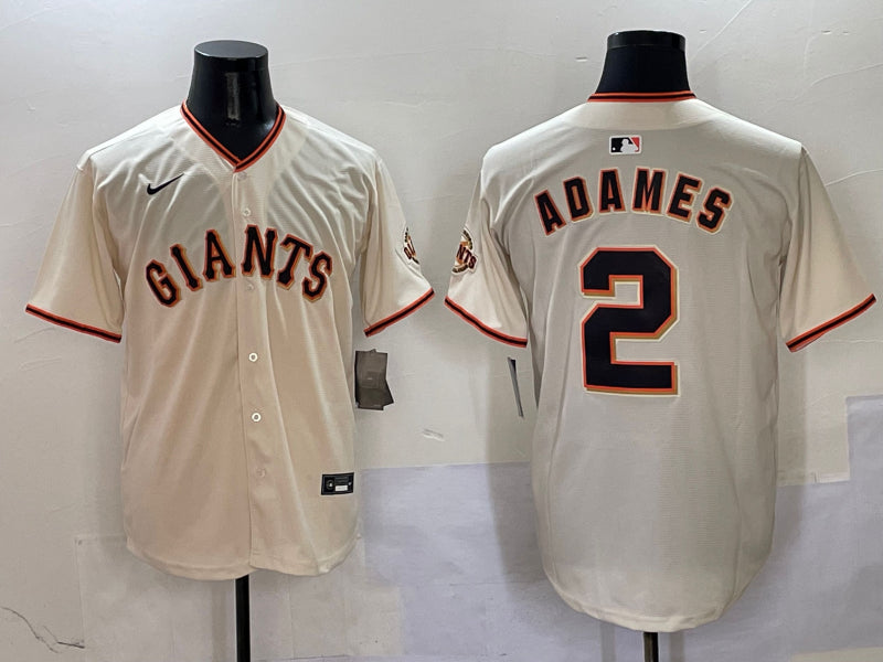 Men's San Francisco Giants Willy Adames #2 Cream Home Jersey
