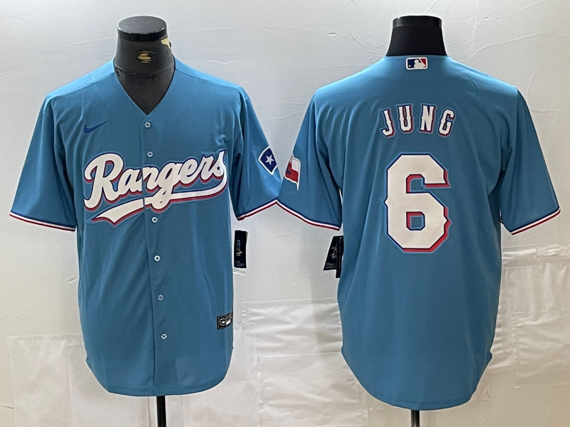 Men's Texas Rangers Josh Jung #6 Blue Jersey