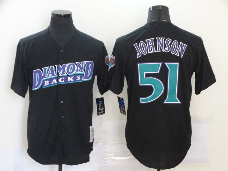 Men's Arizona Diamondbacks Randy Johnson #51 Black Baseball Jersey