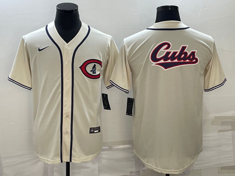 Men's Chicago Cubs Beige Alternate Team Jersey