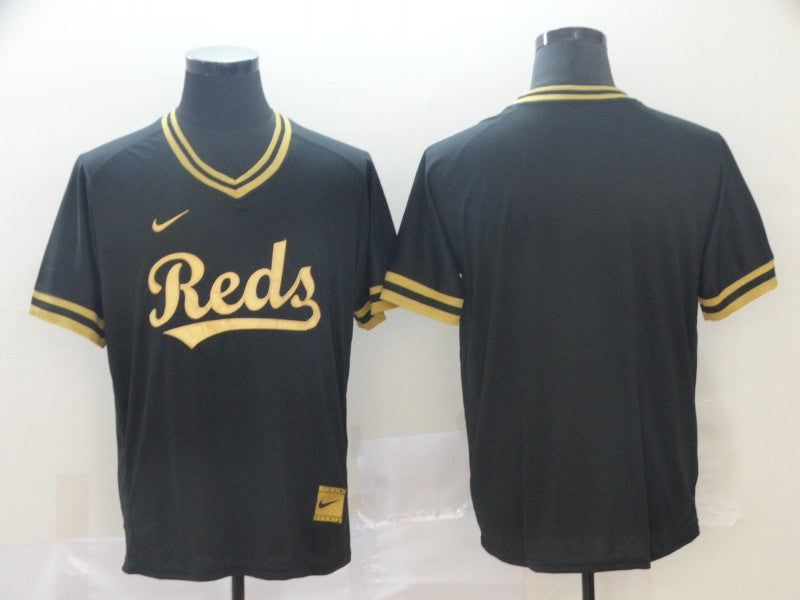 Men's Cincinnati Reds Black Blank Jersey