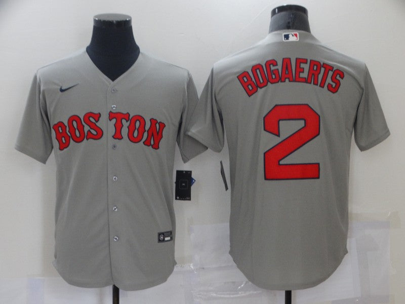 Men's Boston Red Sox Xander Bogaerts #2 Gray Baseball Jersey