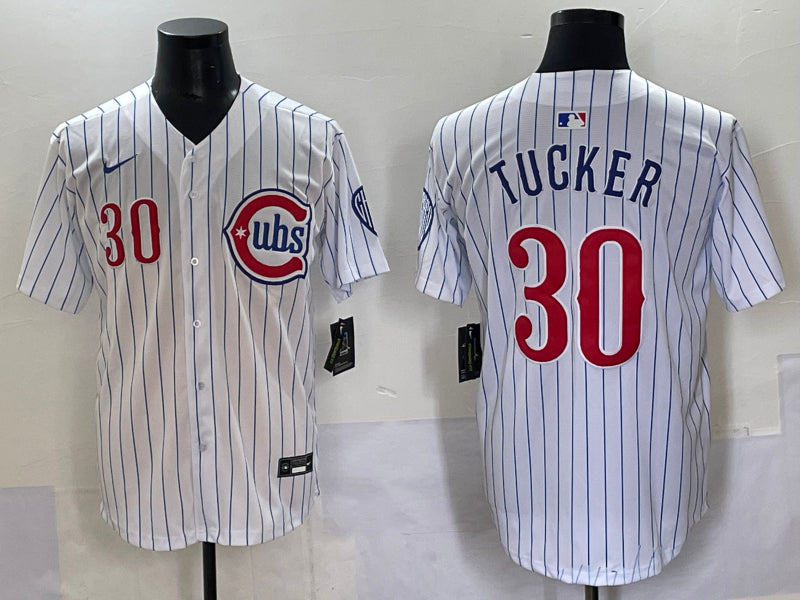Men's Chicago Cubs Kyle Tucker #30 White Jersey