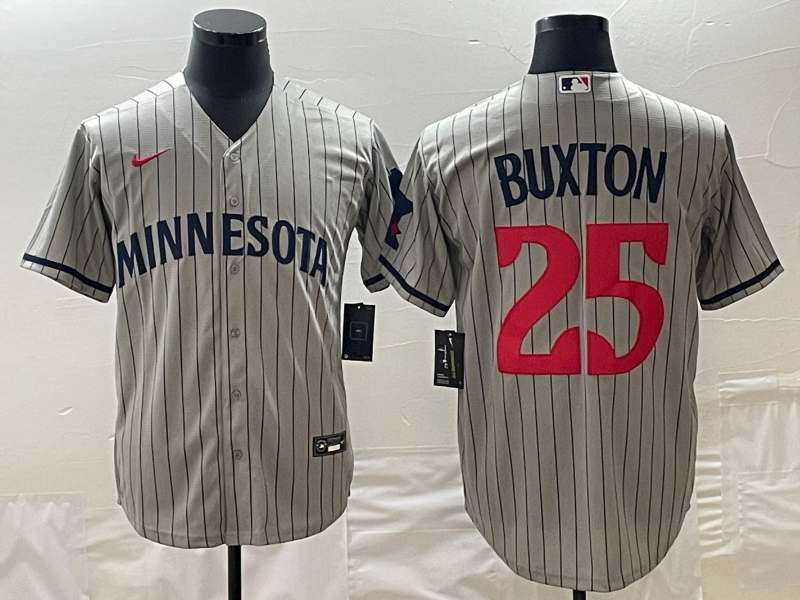 Men's Minnesota Twins Byron Buxton #25 Gray Alternate Jersey
