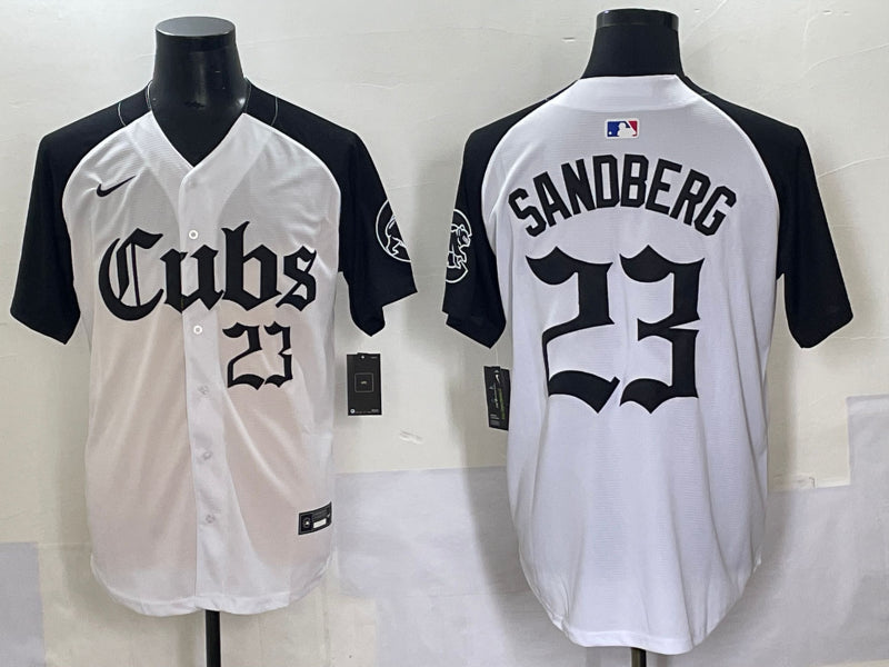 Men's Chicago Cubs Ryne Sandberg #23 White Jersey