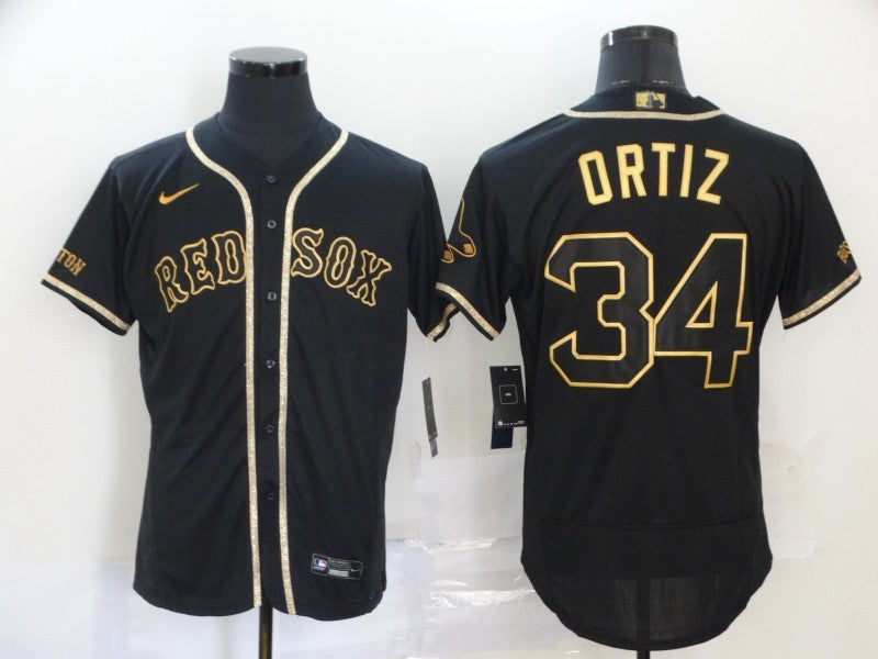 Men's Boston Red Sox David Ortiz #34 Black Jersey
