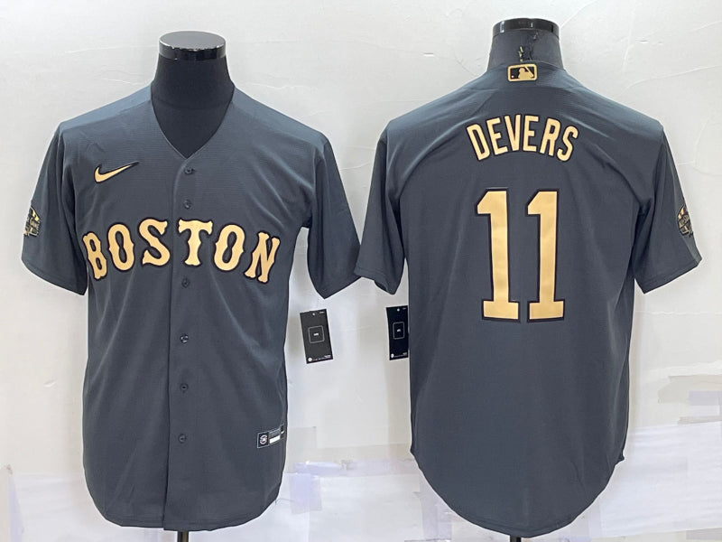 Men's Boston Red Sox Rafael Devers #11 Gray Jersey