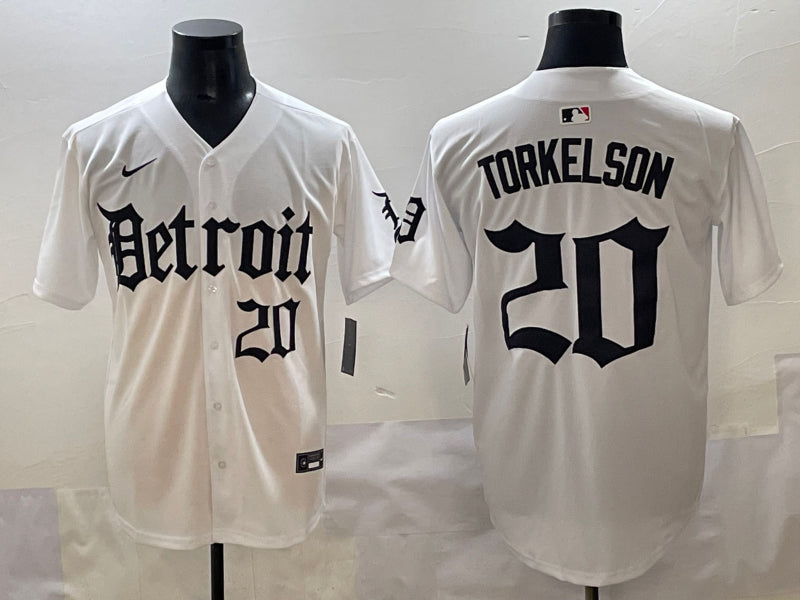Men's Detroit Tigers Spencer Torkelson #20 White Jersey