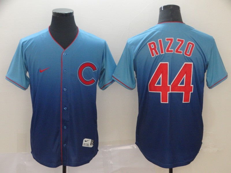 Men's Chicago Cubs Anthony Rizzo #44 Blue Jersey