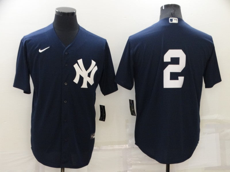 Men's New York Yankees Derek Jeter #2 Navy Name Jersey