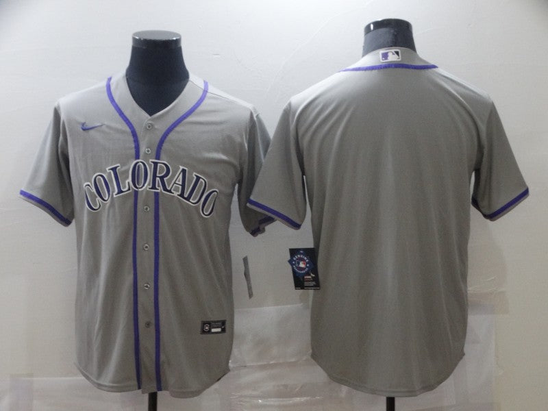 Men's Colorado Rockies Gray Blank Jersey