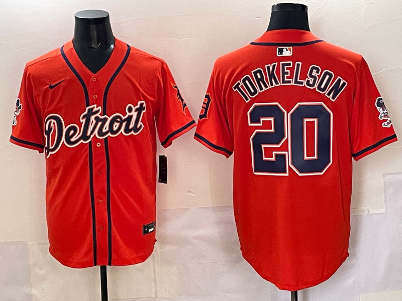 Men's Detroit Tigers Spencer Torkelson #20 Orange Jersey