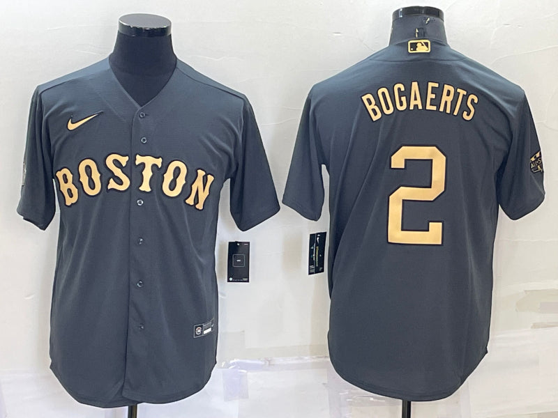 Men's Boston Red Sox Xander Bogaerts #2 Gray Jersey