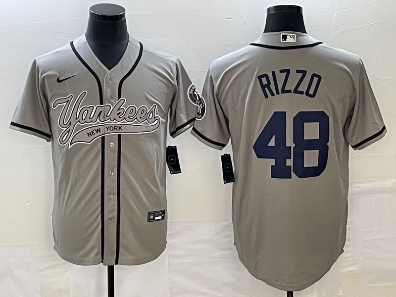 Men's New York Yankees Anthony Rizzo #48 Gray Jersey Joint Edition