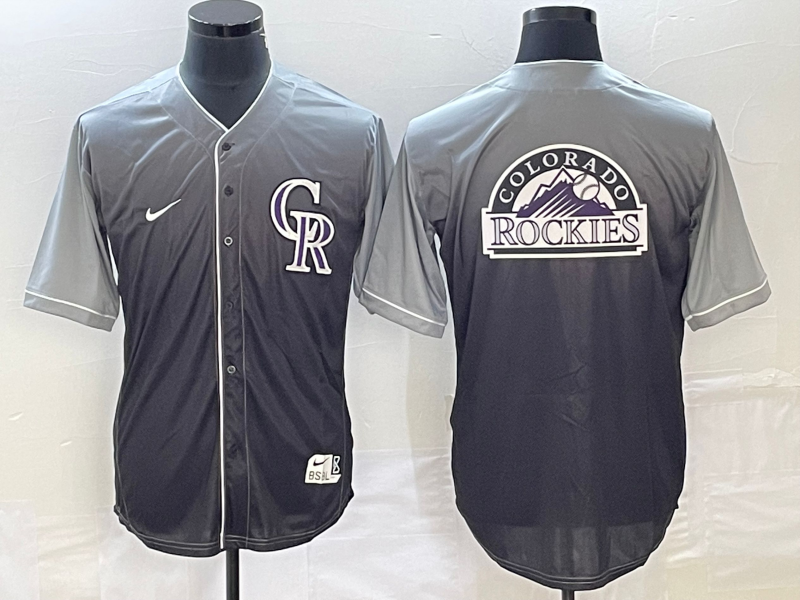 Men's Colorado Rockies Grey Gradient Team Jersey