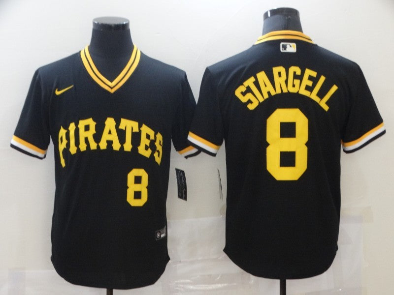 Men's Pittsburgh Pirates Willie Stargell #8 Black Baseball Jersey