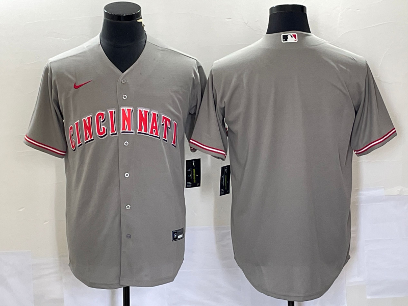 Men's Cincinnati Reds Gray Blank Jersey