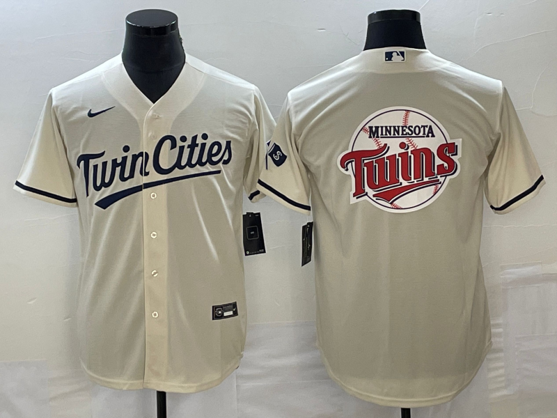Men's Minnesota Twins Beige Alternate Team Jersey