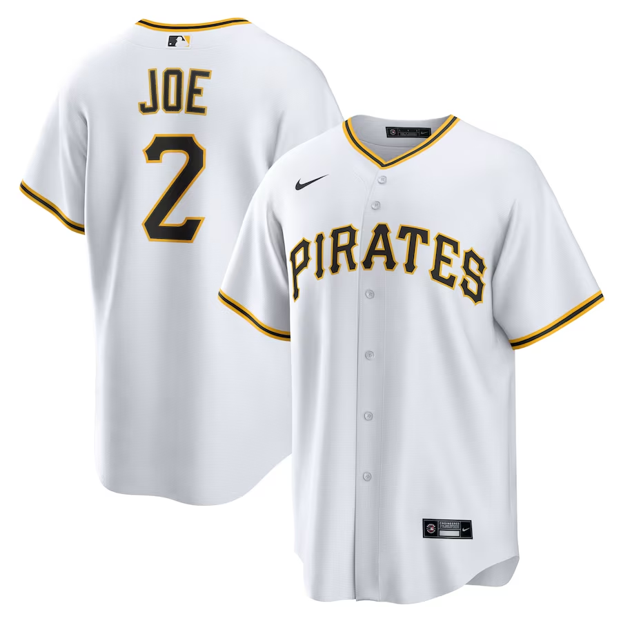 Men's Pittsburgh Pirates Connor Joe #2 White Home Jersey