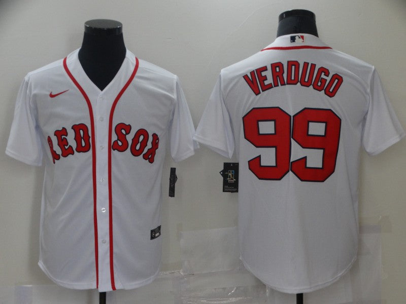 Men's Boston Red Sox Alex Verdugo #99 White Baseball Jersey
