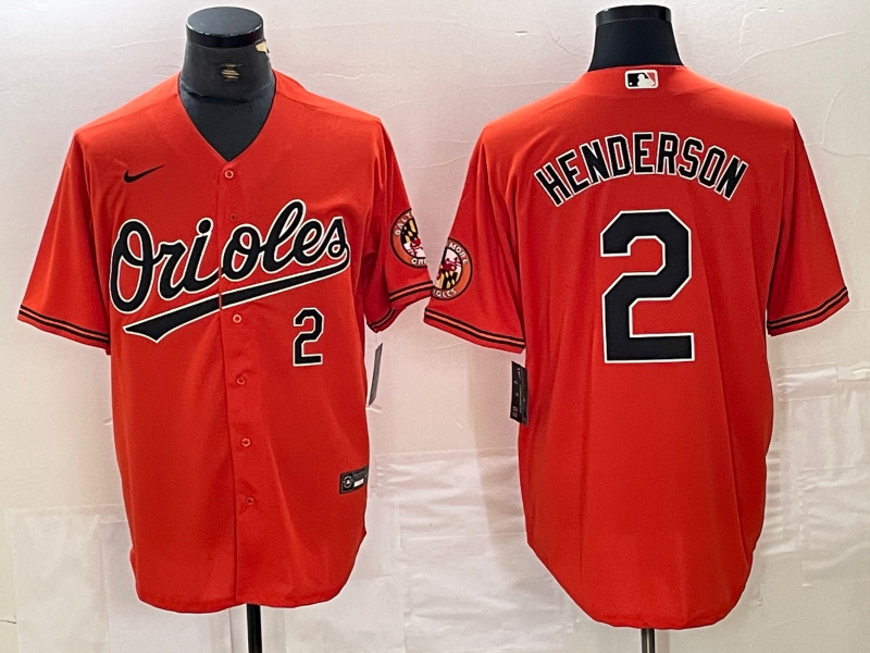 Men's Baltimore Orioles Gunnar Henderson #2 Orange Jersey