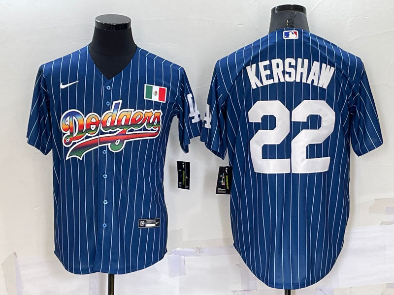 Men's Los Angeles Dodgers Clayton Kershaw #22 Blue Authentic Jersey