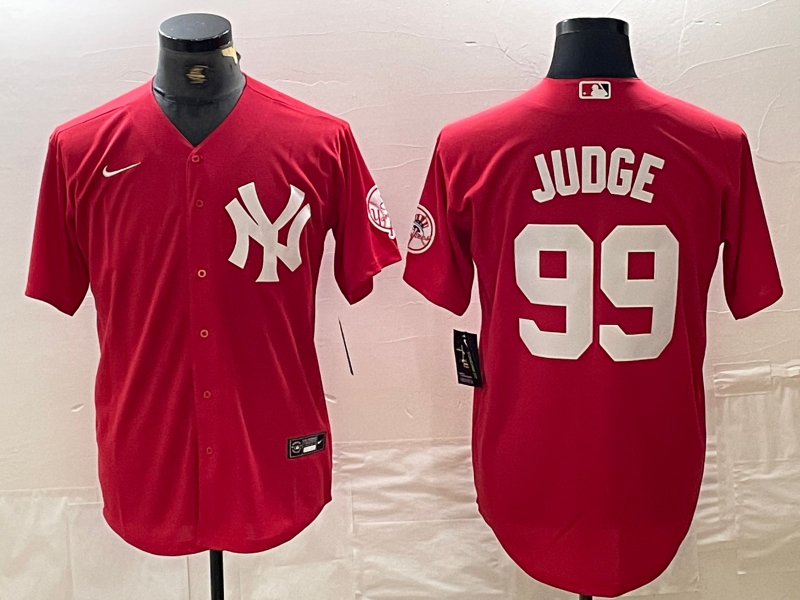 Men's New York Yankees Aaron Judge #99 Red Jersey