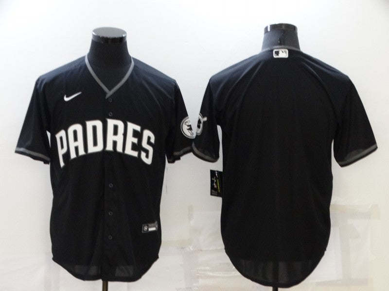 Men's San Diego Padres Black Official Blank Jersey