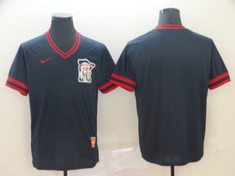 Men's Minnesota Twins Navy Blank Jersey