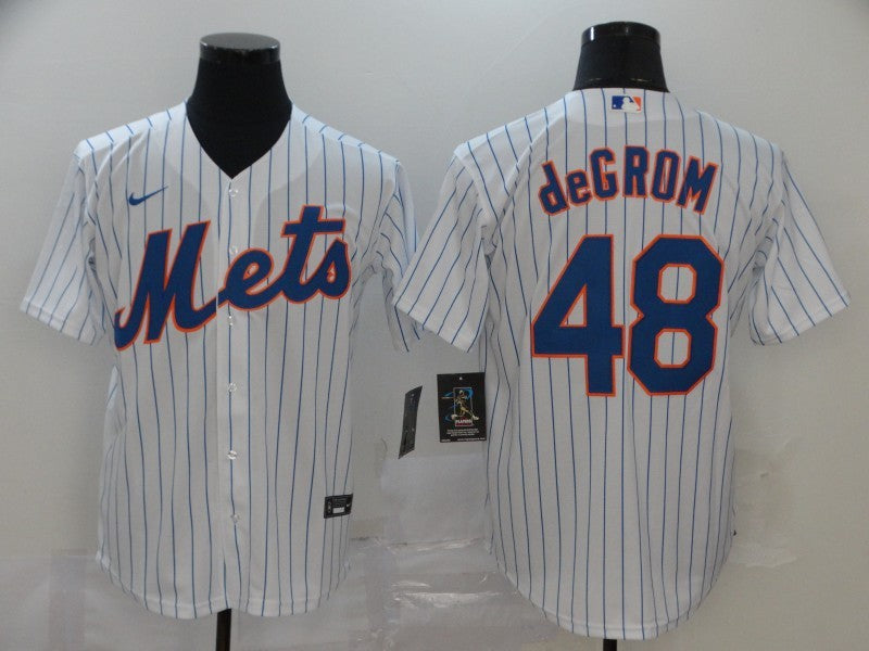 Men's New York Mets Jacob deGrom #48 White Baseball Jersey