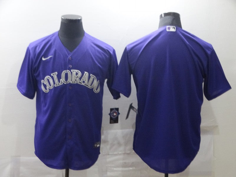 Men's Colorado Rockies Purple Alternate Blank Jersey