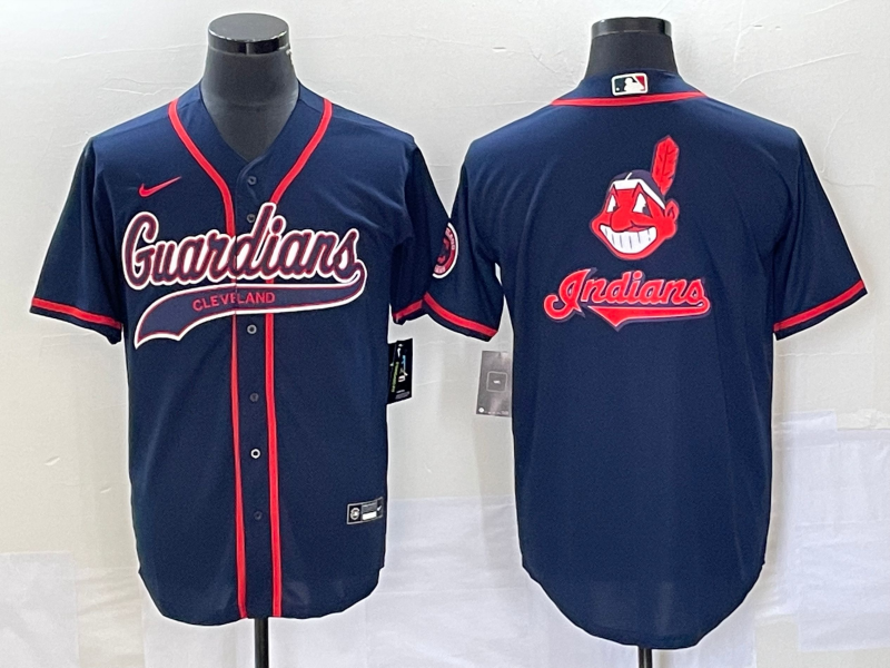 Men's Cleveland Guardians Navy Alternate Official Jersey