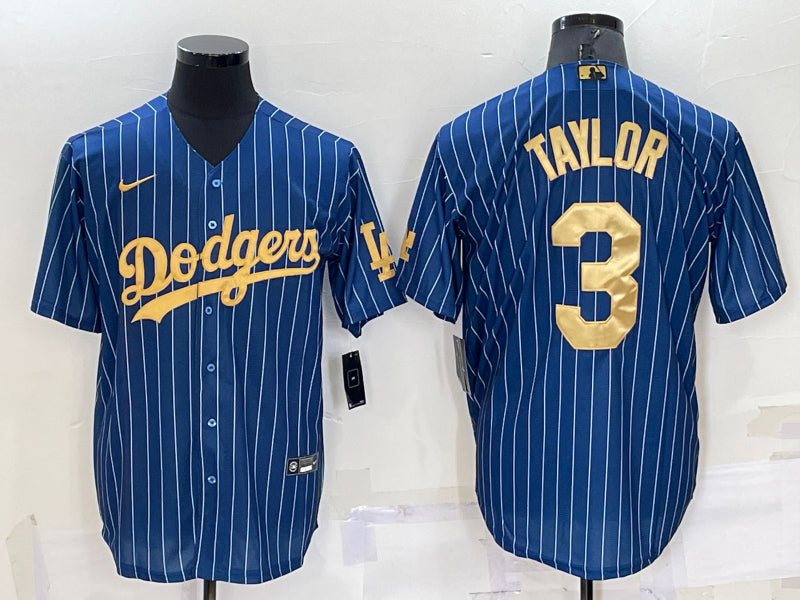 Men's Los Angeles Dodgers Chris Taylor #3 Blue Stitched Jersey