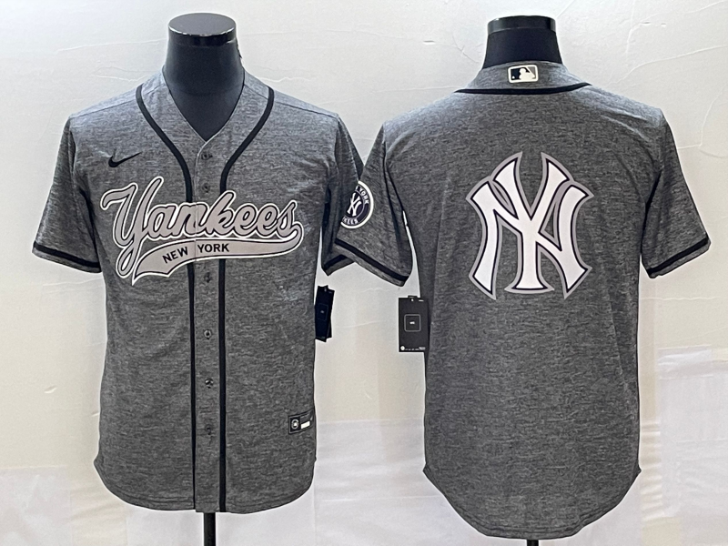 Men's New York Yankees Gray Jersey Joint Edition