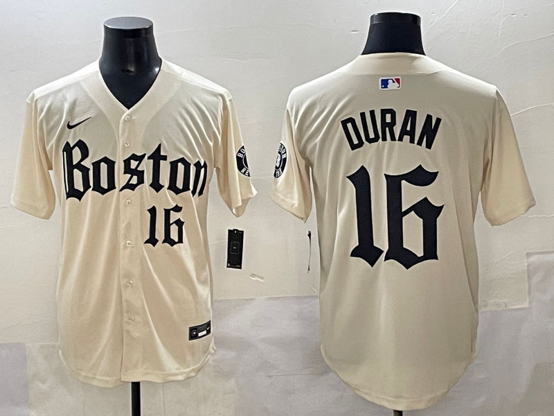 Men's Boston Red Sox Jarren Duran #16 Cream Jersey