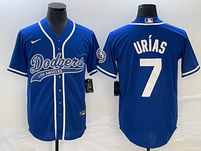 Men's Los Angeles Dodgers Julio Urias #7 Royal Jersey Joint Edition