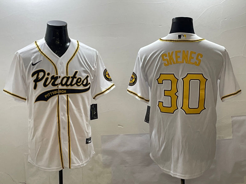 Men's Pittsburgh Pirates Paul Skenes #30 White Jersey