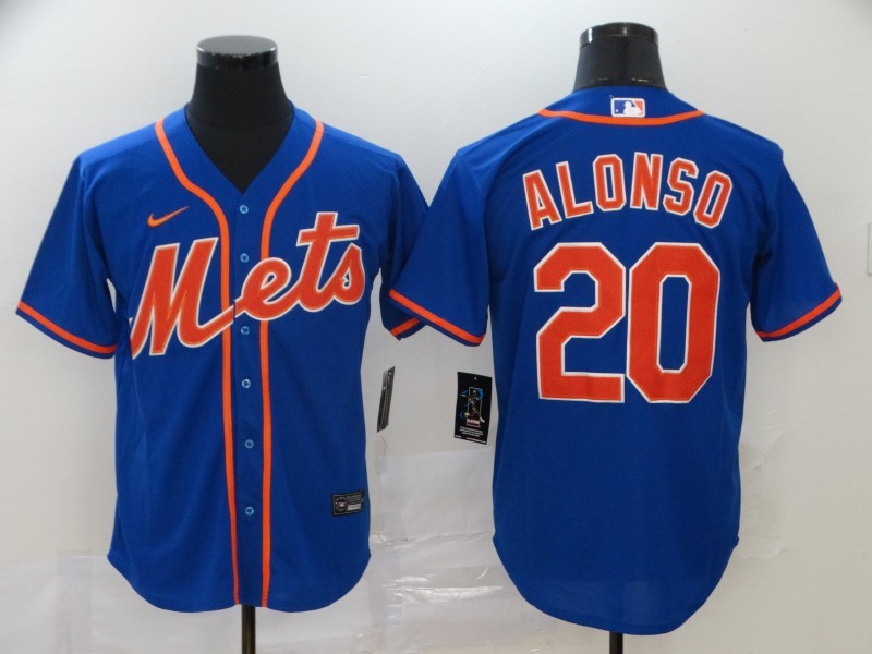 Men's New York Mets Pete Alonso #20 Blue Baseball Jersey